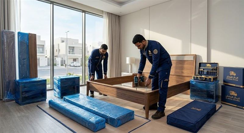 نقل طاولة طعام زجاجية بتغليف احترافي مزدوج — حي غليل