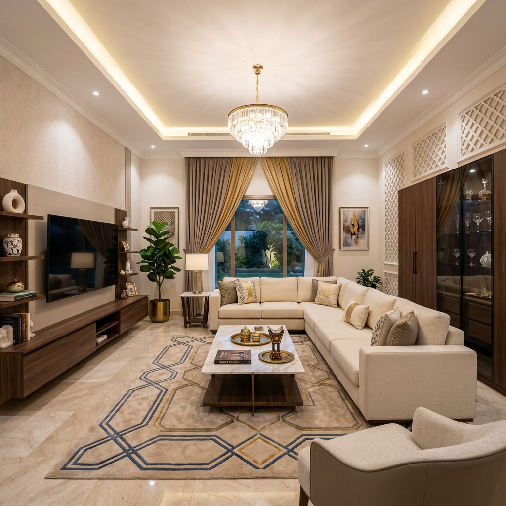 المنزل الجديد مرتب وجاهز بعد خدمة نقل العفش نقل عفش حي الروضة جدة